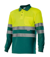 VL-175, POLO BICOLOR MANGA LARGA ALTA VISIBILIDAD