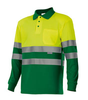 VL-175, POLO BICOLOR MANGA LARGA ALTA VISIBILIDAD