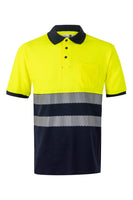 VL-305523, POLO ALGODÓN BICOLOR CINTAS SEGMENTADAS