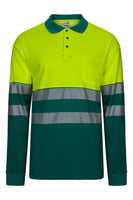 VL-305525, POLO MANGA LARGA ALGODÓN BICOLOR CINTAS SEGMENTADAS
