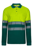 VL-305525, POLO MANGA LARGA ALGODÓN BICOLOR CINTAS SEGMENTADAS
