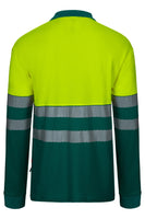VL-305525, POLO MANGA LARGA ALGODÓN BICOLOR CINTAS SEGMENTADAS