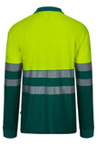 VL-305525, POLO MANGA LARGA ALGODÓN BICOLOR CINTAS SEGMENTADAS