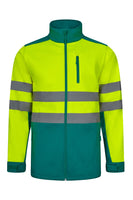 VL-306006, CHAQUETA SOFT SHELL BICOLOR ALTA VISIBILIDAD PREMIO