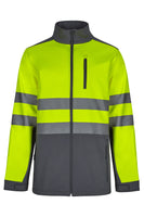 VL-306006, CHAQUETA SOFT SHELL BICOLOR ALTA VISIBILIDAD PREMIO