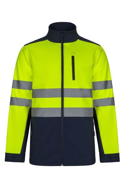 VL-306006, CHAQUETA SOFT SHELL BICOLOR ALTA VISIBILIDAD PREMIO