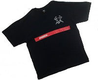 Camiseta Bomberos Franja roja Hombre y niño, Color Azul Marino