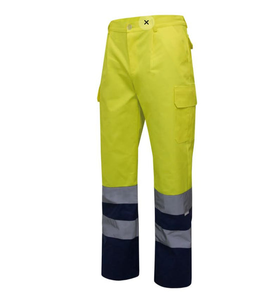 VL-303001, PANTALÓN BICOLOR MULTIBOLSILLOS ALTA VISIBILIDAD