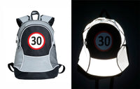 MOCHILA REFLECTANTE SEÑAL 30 KM/HORA